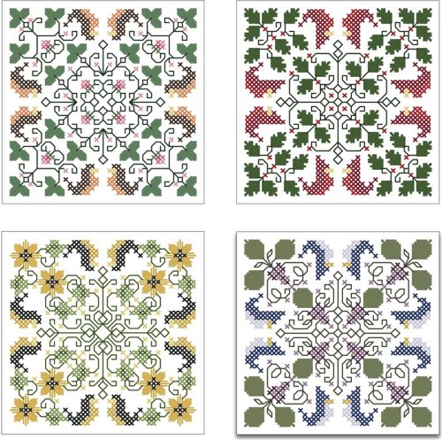 (image for) Little Birds Biscornu Ornaments